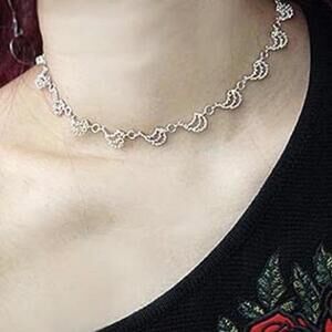 Silver minimal choker necklace chokers Icelandic jewelry designer Jewellery